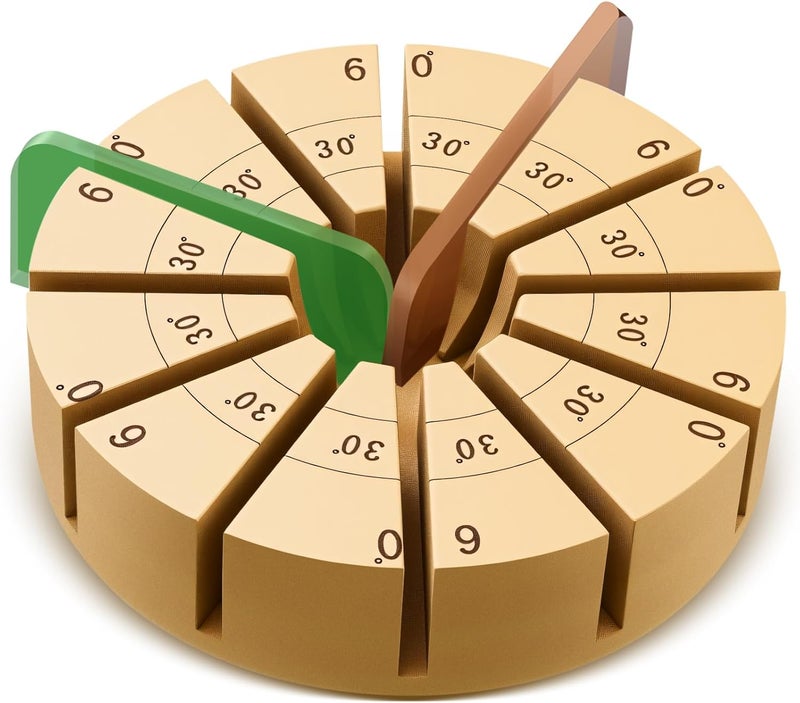 Zonon Stained Glass Angle Tool Stain Glass Supplies Multi-Angle Jig Tool 30°, 60°, 90°, 120°, 90°, 150°, 180°, 210°, 240°, 270° for Hold Assorted Colors Glasses Accurate Alignment Craft Projects - Image 1